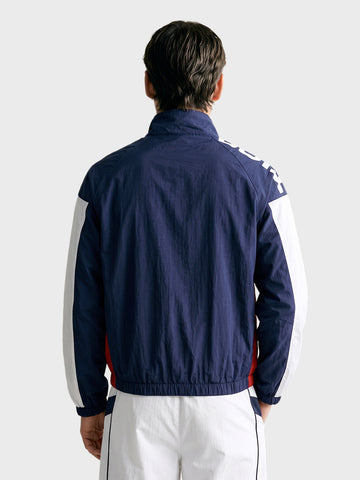 Men's Navy Blue Regular Fit Solid Casual Jacket
