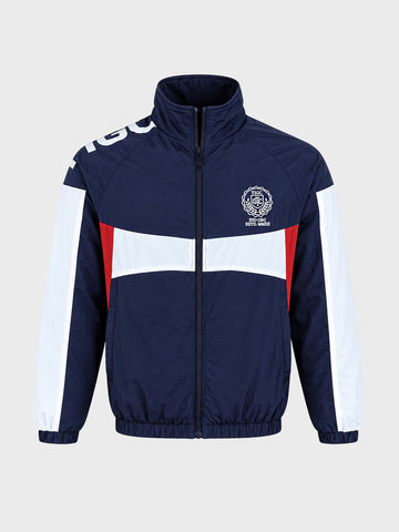 Men's Navy Blue Regular Fit Solid Casual Jacket