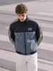 Men's Black Regular Fit Embroidered Casual Jacket