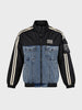 Men's Black Regular Fit Embroidered Casual Jacket