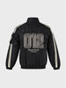 Men's Black Regular Fit Embroidered Casual Jacket