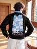 Men's Black Relaxed Fit Printed Casual Sweatshirt
