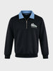 Men's Black Relaxed Fit Printed Casual Sweatshirt