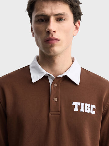 Men's Brown Regular Fit Solid Casual Sweatshirt