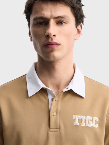 Men's Beige Regular Fit Solid Casual Sweatshirt