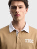 Men's Beige Regular Fit Solid Casual Sweatshirt
