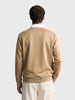 Men's Beige Regular Fit Solid Casual Sweatshirt