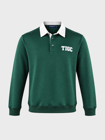 Men's Green Regular Fit Solid Casual Sweatshirt