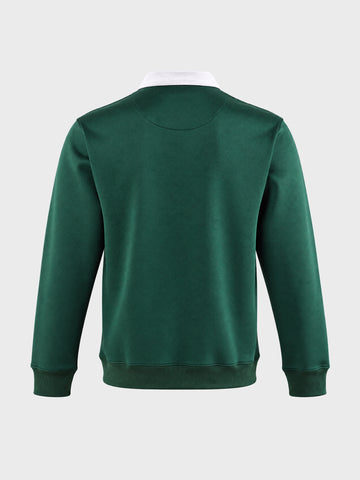 Men's Green Regular Fit Solid Casual Sweatshirt