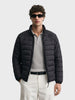 Men's Black Regular Fit Solid Casual Jacket
