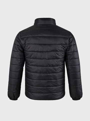 Men's Black Regular Fit Solid Casual Jacket