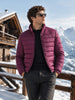 Men's Maroon Regular Fit Solid Casual Jacket