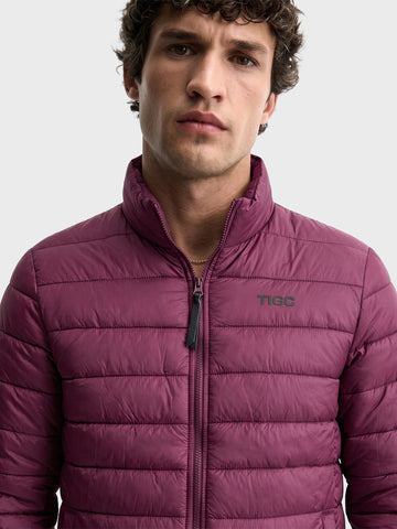Men's Maroon Regular Fit Solid Casual Jacket