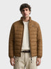 Men's Khaki Regular Fit Solid Casual Jacket