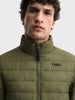 Men's Olive Regular Fit Solid Casual Jacket
