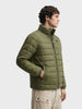 Men's Olive Regular Fit Solid Casual Jacket