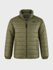 Men's Olive Regular Fit Solid Casual Jacket