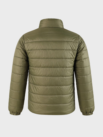 Men's Olive Regular Fit Solid Casual Jacket