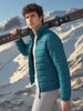 Men's Teal Regular Fit Solid Casual Jacket