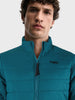 Men's Teal Regular Fit Solid Casual Jacket