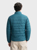 Men's Teal Regular Fit Solid Casual Jacket