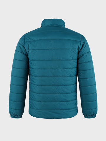 Men's Teal Regular Fit Solid Casual Jacket