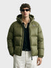 Men's Olive Regular Fit Solid Casual Jacket