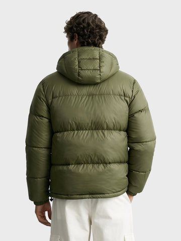 Men's Olive Regular Fit Solid Casual Jacket