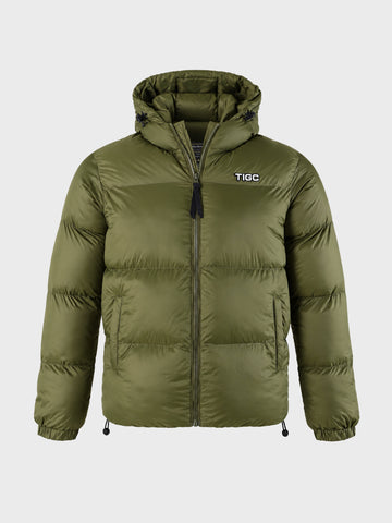 Men's Olive Regular Fit Solid Casual Jacket
