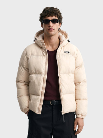 Men's Beige Regular Fit Solid Casual Jacket