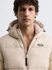Men's Beige Regular Fit Solid Casual Jacket
