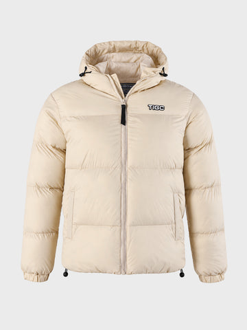 Men's Beige Regular Fit Solid Casual Jacket
