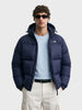 Men's Navy Blue Regular Fit Solid Casual Jacket
