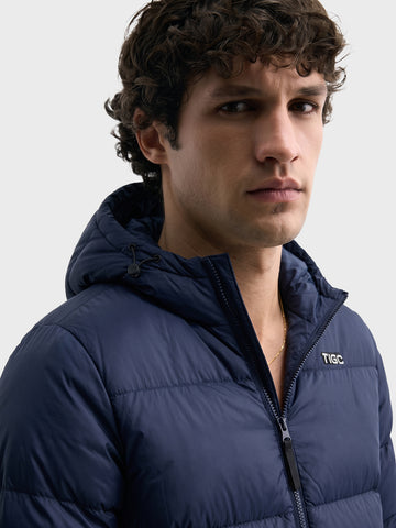 Men's Navy Blue Regular Fit Solid Casual Jacket