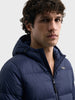 Men's Navy Blue Regular Fit Solid Casual Jacket