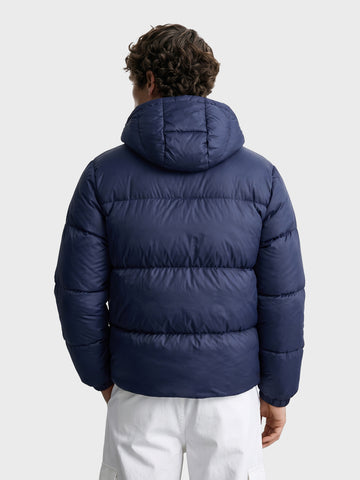 Men's Navy Blue Regular Fit Solid Casual Jacket