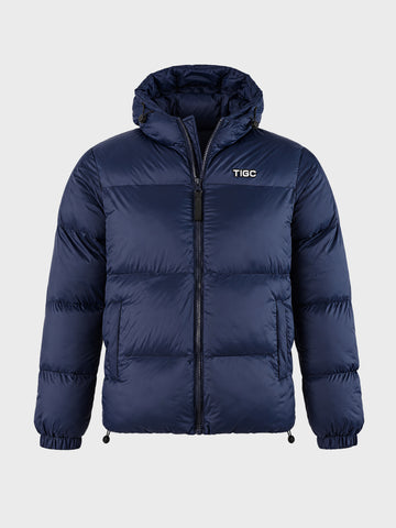 Men's Navy Blue Regular Fit Solid Casual Jacket