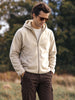 Men's Off White Regular Fit Solid Casual Sweatshirt