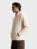 Men's Off White Regular Fit Solid Casual Sweatshirt