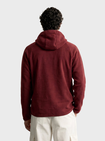Men's Maroon Regular Fit Solid Casual Sweatshirt