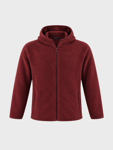Men's Maroon Regular Fit Solid Casual Sweatshirt