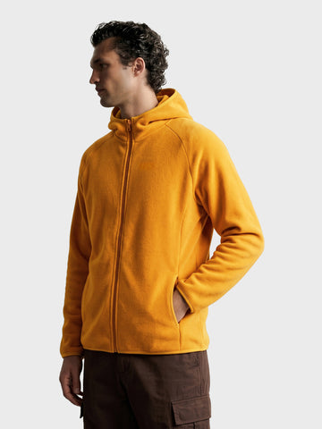 Men's Yellow Regular Fit Solid Casual Sweatshirt