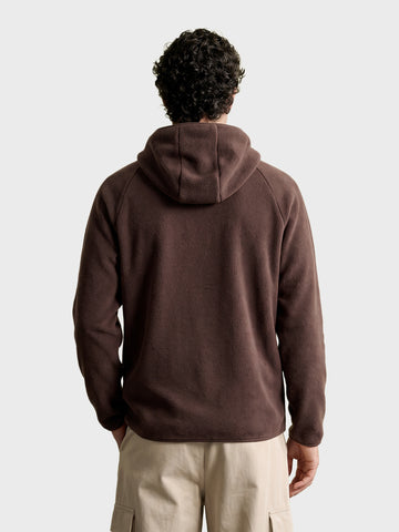 Men's Brown Regular Fit Solid Casual Sweatshirt