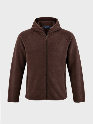 Men's Brown Regular Fit Solid Casual Sweatshirt