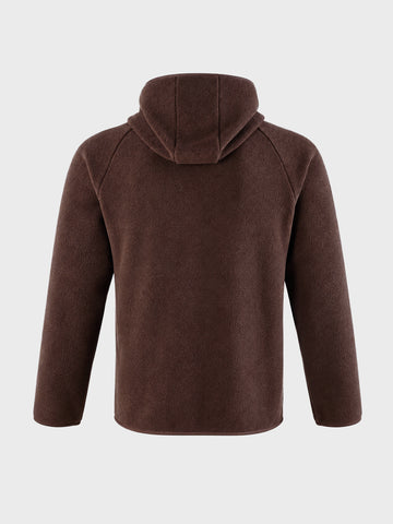 Men's Brown Regular Fit Solid Casual Sweatshirt
