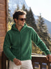 Men's Green Regular Fit Solid Casual Sweatshirt