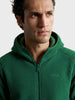 Men's Green Regular Fit Solid Casual Sweatshirt