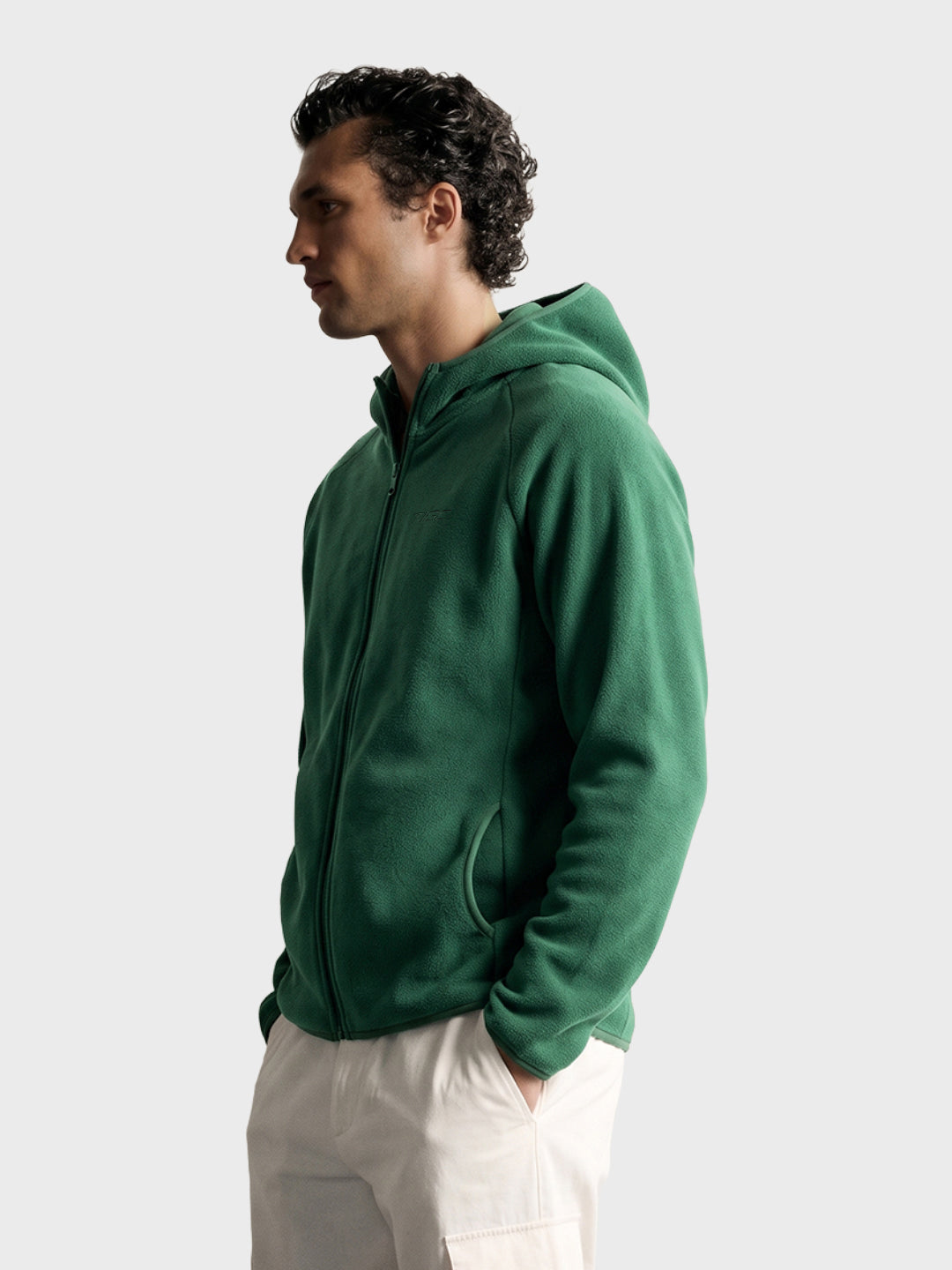 Men's Green Regular Fit Solid Casual Sweatshirt