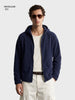 Men's Navy Blue Regular Fit Solid Casual Sweatshirt