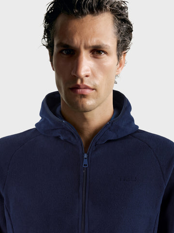 Men's Navy Blue Regular Fit Solid Casual Sweatshirt